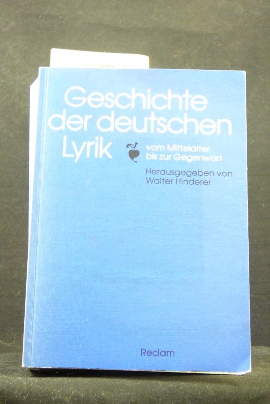 Geschichte der deutschen Lyrik vom Mittelalter bis zur Gegenwart. 21 Beiträge