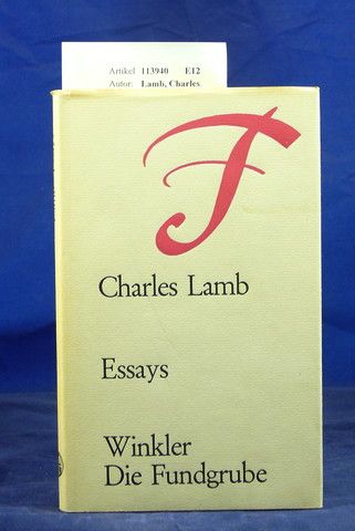 Lamb, Charles. Essays. o.A.