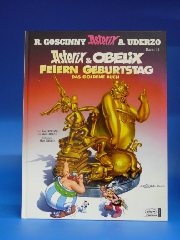 Goscinny, R. / Uderzo, A.. Asterix & Obelix feiern Geburtstag. Das goldene Buch. 1. Auflage.