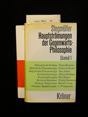 Stegmller, Wolfgang. Hauptstmungen der Gegenwarts-Philosophie. Band I./II. 6. Auflage.