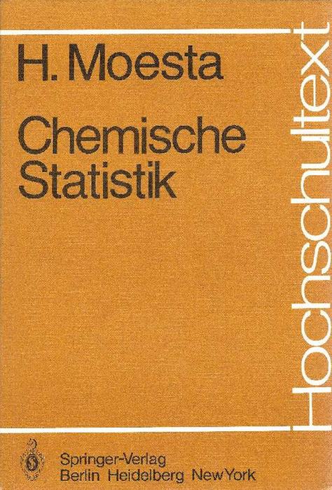 Chemische Statistik - Moesta, Hasso