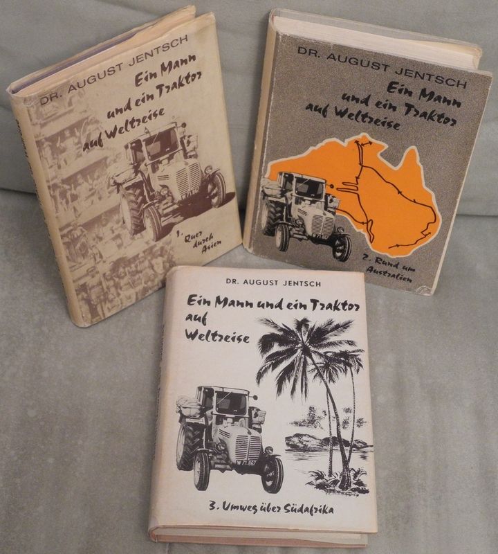 Ein Mann und ein Taktor auf Weltreise. 1.Buch: Quer durch Asien. 2.Buch: Rund um Australien. 3.Buch: Umweg über Südafrika.