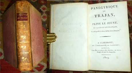 Pline Le Jeune Pangyrique De Trajan. En Latin et En Francais.