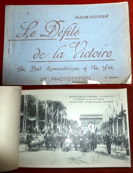 Le Défilé De La Victoire. The Best Remembrance of the War.  25 Phototypies. Album - Souvenir