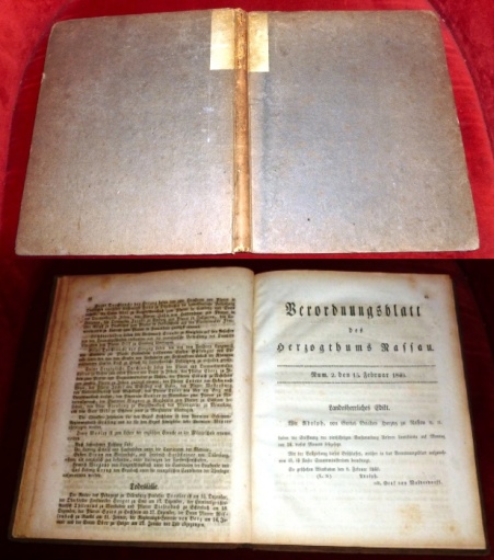  Verordnungsblatt Des Herzogthums Nassau. Zwei Und Dreiigster ( 32. ) Jahrgang 1840.