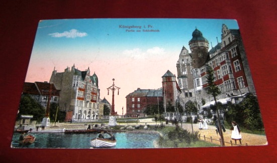  Postkarte Knigsberg I.Pr. Partie am Schlossteich