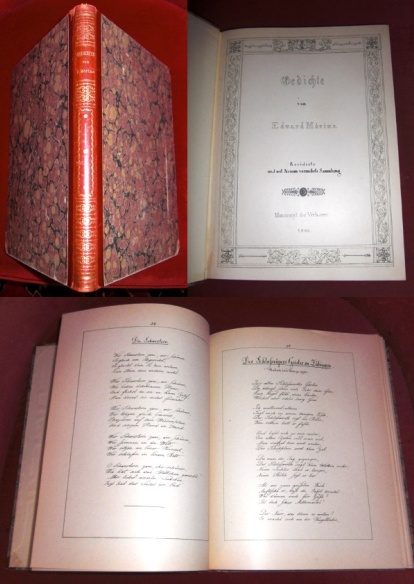 Hrsg. Fritz Behrend Gedichte Von Eduard Mrike, Revidierte Und Mit Neuem (sic!) Vermehrte Sammlung, Manuscript Des Verfassers 1848