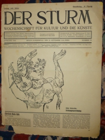 Hrsg. & Schriftleiter Herwarth Walden Der Sturm - Wochenschrift Fr Kultur Und Die Knste