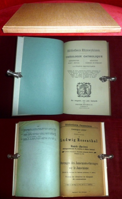  Bibliotheca Rhynwykiana, Theologie Catholique. Jansenistes Port-Royal. Jesuites Clerg D`Utrecht. La France Protestante. Catalogue De Livres.