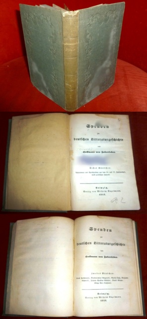 (August Heinrich) Hoffmann Von Fallersleben Spenden Zur Deutschen Litteraturgeschichte. 2 Bde in 1.