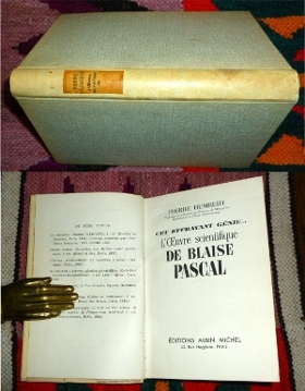 Pierre Humbert Cet Effrayant Gnie. L`Oeuvre Scientifique De Blaise Pascal