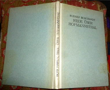 Rudolf Borchardt Rede ber Hofmannsthal