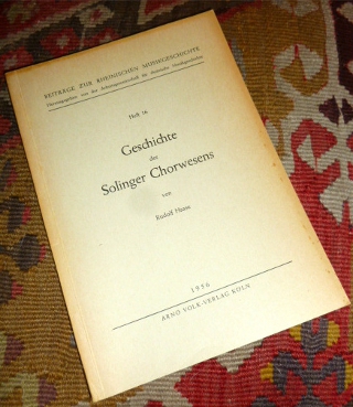 Rudolf Haase Geschichte des Solinger Chorwesens.
