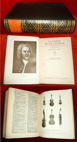 Hrsg. Hermann Abert Illustriertes Musik-Lexikon. Mit 503 Bildern auf 72 Tafeln und zahlreichen Notenbeispielen.