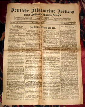 Deutsche Allgemeine Zeitung (früher "Norddeutsche Allgemeine Zeitung") vom 16. November 1918, Sonnabend, Abend-Ausgabe, Nr. 585, 58. Jahrgang.