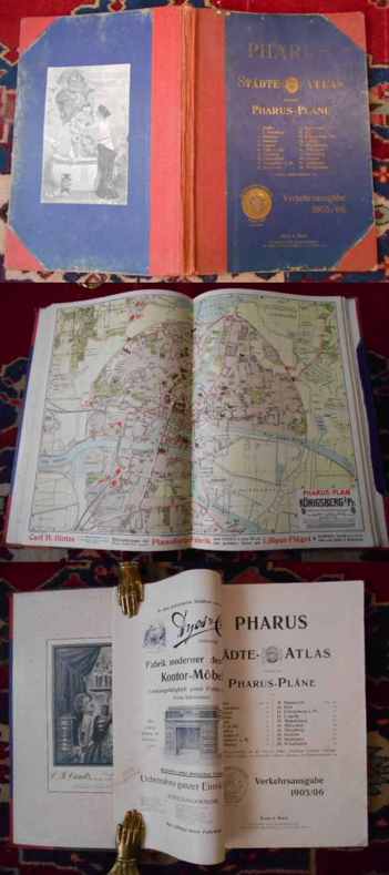  Pharus Stdte- Atlas  enthaltend die Pharus-Plne. Verkehrsausgabe 1905/06