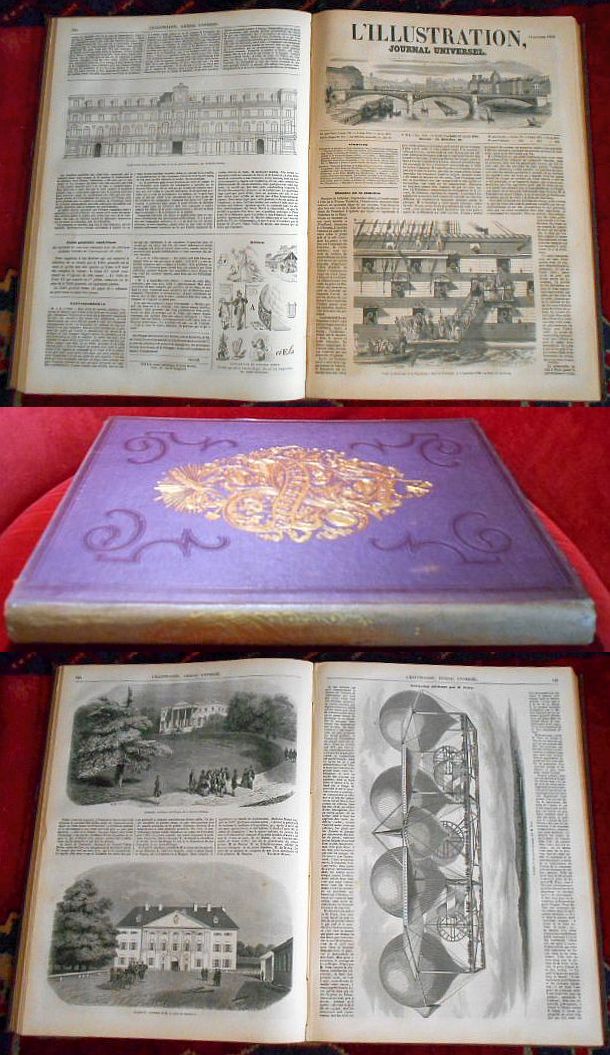  L'ILLUSTRATION Journal universel 1850 .Tome XVI Juillet  Dcembre 1850 orn de 800 vignettes.