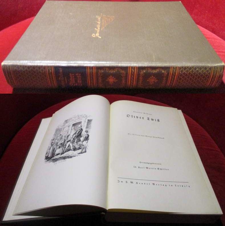 Charles Dickens, herausgegeben von Karl Martin Schiller. Oliver Twist. Mit Bildern von George Cruikshank