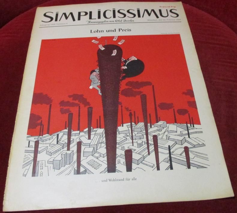 Herausgegeben von Olaf Iversen Simplicissismus. Mnchen 22. Februar 1958. Nummer 8. Lohn und Preis.