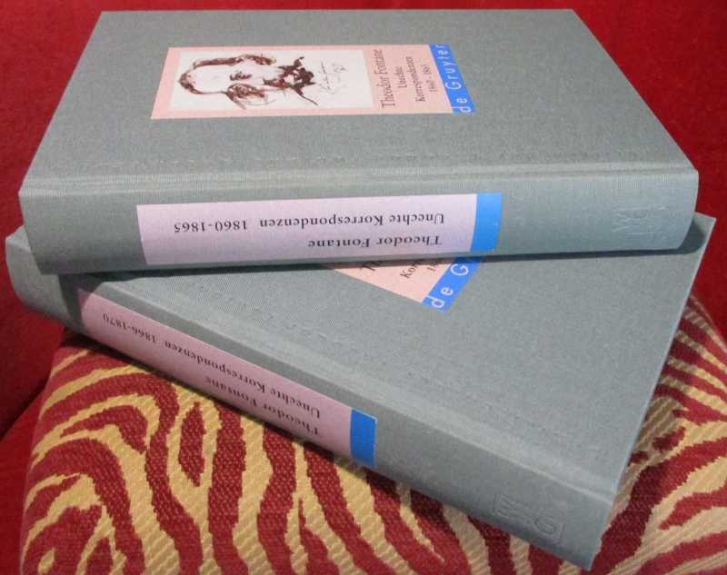 Theodor Fontane: Unechte Korrespondenzen. 1860 - 1865. 1866 - 1870. 2 Bände. - Theodor Fontane, herausgegeben von Heide Streiter-Buscher.